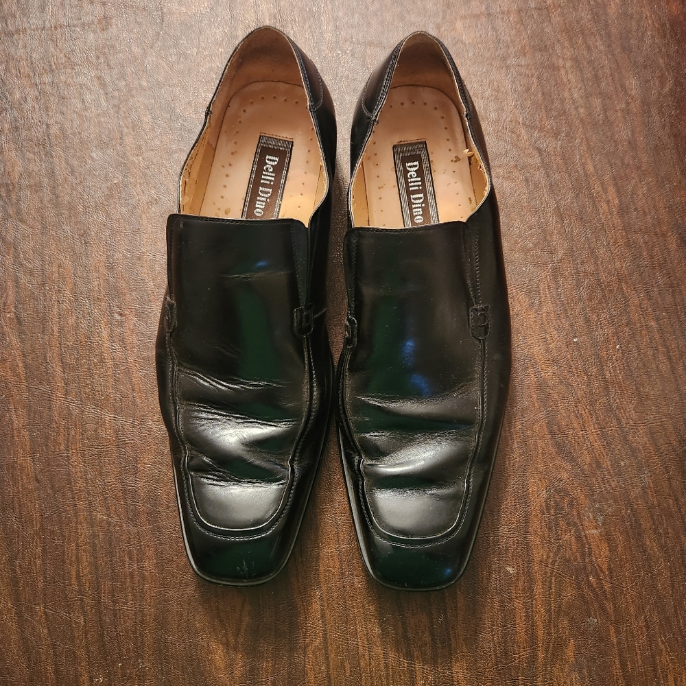 Delli Dino Italian black leather shoes